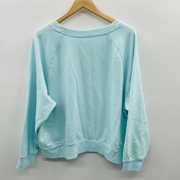 Colsie Womens Plus Size 2X Long Sleeve Crewneck Fleece Lounge Sweatshirt 2215 - Picture 4 of 8